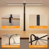 LED Desk Lamp for Home Office, 24W Computer Desk Light with Remote Control, Bright Table Lamp with Clamp