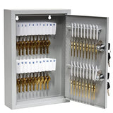 Fort Knox 40 Key Cabinet - Dual Lock Control Key Box - Welded 22 Gauge Steel Construction - Scratch Resistant