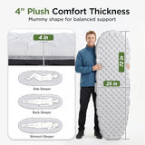 Elegear CumbreX™ Sleeping Pad for Camping with 9 R-Value, 4” Thick Ultralight Camping Sleeping Mat for All Seasons, Insulated Backpacking sleeping pad, Durable Camping Mattress for Outdoor Hiking Tent