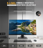 Kaulsoue LED Desk Lamp for Home Office with Base, Eye-Caring Architect Task Light with Adjustable Gooseneck 12W USB Adapter, Craft