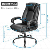 OUTFINE Office Chair Executive Office Chair Desk Chair Computer Chair with 5-Year hydrolysis-Resistant, Black