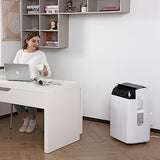 12,000 BTU Black Portable Air Conditioners for Room Up to 500 Sq.Ft, 3-In-1 Quiet Cooling AC Unit with Fan & Dehumidifier, Remote Control, 24H Timer, Remote Window Mount Exhaust Kit, Easy to Move