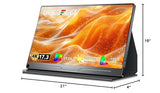 UPERFECT 17.3'' 4K Portable Monitor QLED, 600 Nits 150% sRGB 3840*2160 UHD