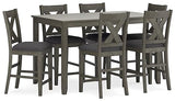 Signature Design by Ashley Caitbrook Casual Counter Height Dining Table and Upholstered Bar