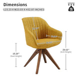 Art Leon Desk Chair No Wheels - Mid Century Modern Office Chair