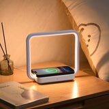 Besides Lamp with Wireless Charging, Table Lamp Touch Control with 10W Fast Charger, Nightstand Lamp with 3-Level Adjustable Brightness