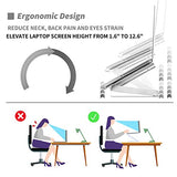 Laptop Cooling Pad with Low-Noise Fan and 3.0 USB Hubs, Ventilated Laptop Cooler Prevent Overheating