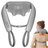 KNQZE Neck and Shoulder Massager with Heat, Cordless Back and Neck Massager, Upgraded Graphene Heating, 4D Shiatsu Deep Kneading Massage for Shoulder, Back Pain Relief (Gray)