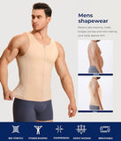 TAILONG Men Compression Shirt For Body Slimming Tank Top shaper Tight Undershirt Tummy Control Girdle (XX-Large, Beige)