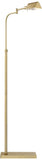 Possini Euro Design Design Keegan Traditional Farmhouse Swing Arm Pharmacy Floor Lamp 54 1/4" Tall Warm Gold Adjustable Metal Shade Decor for Living Room Reading House Bedroom Home Office House