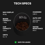 Subminimal Subscale Digital Dosing Cup with LED Display – Sleek & Precise Scale - Dosing & Brewing Accessories, Measures Coffee Grounds for Espresso - Black