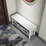 AQIMUELE Wood Shoe Rack Bench for Entryway, 2 Tier Shoe Rack for Front Door Entrance, Shoe Bench with Shoe Storage for Entryway, Bedroom, 39.4"