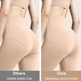 Jasmolly Camel Proof Seamless Underwear for Women 3 Packs No Show Invisible Cheeky Panty Liners Workout Gym Yoga Panties