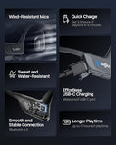 OpenRun Pro 2 Mini -Open-Ear, Bone Conduction Sport Headphones -with Reflective Strip -Sweat Resistant