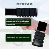 2Lbs Wrist Ankle Weights for Women - Wearable Arm Leg Bangles Weight Set of 2(1Lb Each) Adjustable Weighted Wristbands for Home Gym Workout, Walking