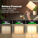 HAPYGI Portable Cordless Table Lamp,Built-in 5200mAH Rechargeable Battery, Dimmable Touch Wireless Light (Antique Brass)