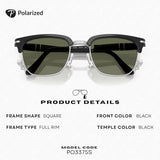 Persol PO3375S Square Shape Sunglasses With Official Eyewear Kit