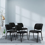 Waiting Room Chairs, 10-Pack PU Church Chairs Conference Stackable Set, Office Guest & Reception