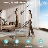 Candy Cordless Vacuum Cleaner,45Mins Vacuum Cleaners for Home,Stick Vacuum,Strong Suction,Removeable Battery,Anti-Tangle,One Click Clean,Lightweight