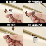 Heavy Duty Vinyl Siding Hooks for Hanging, Outdoor No-Hole Siding Hangers, Stainless Steel Siding Clips Front Door Wreath Hanger for Flags Lights Christmas Decor (10Pcs)