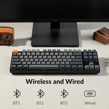 Keychron K8 Tenkeyless Wireless Mechanical Keyboard for Mac, White Backlight