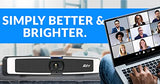 Videobar with Built-in Adjstable Fill Light - Compact Conference Room Camera for Virtual Video Conferencing