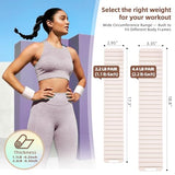 BECOJADDE Wrist Weights Ankle Weights for Women 1 Pair (2.2 lb Each) Silicone Magnetic Leg Arm Weighted Bracelet for Home Yoga Pilates, Beige Taupe