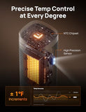 DREO Space Heaters for Indoor Use, 1500W Fast Heating Portable Heaters with Remote, Large PTC Ceramic Electric for Bedroom, 12H Timer, 70° Oscillation, Overheat Protection, Safety Heat for Home Office