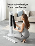Dreo Tower Fan 42 Inch,Quiet Oscillating Bladeless Fan with Remote, 6 Speeds, 4 Modes, LED Display, 12H Timer, White Floor Standing Fan Powerful for Indoor Home Bedroom Office Room