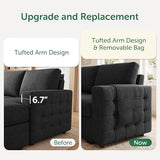 HONBAY Sectional Sleeper Sofa with Pull-Out Bed Storage Chaise