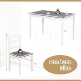 Compact Wooden Dining Table and Chairs Set for Kitchen, Dining Room