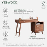 YESWOOD 40''-57'' Extendable Vanity Desk with Dresser