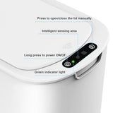 Cesun Motion Sensor Trash Can, 5 Gallon Automatic Bathroom Garbage Can with Lid, White