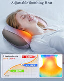 JZBRAIN Neck Massager Pillow with Heat : Cordless Neck Massager for Pain Relief Deep Tissue - Rechargeable Massage Pillow 3 Intensity & Heating Daily Comfort for Desk Workers Women Men at Home Use