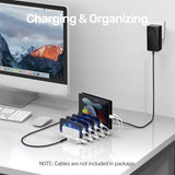 【10PCS】 Unitek 10-Port Charging Station, Fast Charger Dock for Multi-Device