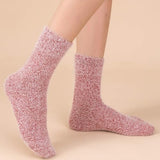 SISOSOCK 5 Pairs Fuzzy Soft Cozy Comfortable Socks for Women, Casual Sleep Comfy Socks, Perfect Warm Winter Gifts for Women