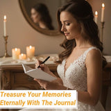 Wedding Vow Books His and Hers - Black & White Hardcover Small Notebook with Gold Foil, Wedding Must Haves Stuff, Bride to be Decorations & Vow Renewal Gifts for Couples 2025(2 Pack, 5.9"x3.9")