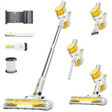 fenhua Cordless Vacuum Cleaner, 35Kpa Vacuum Cleaner for Home, 45Mins Stick Vacuum with LED Display, Anti-Tangle & Wall Mount Charging, 6 in 1 Lightweight Vacuum for Hard Floors, Carpet, Pet Hair