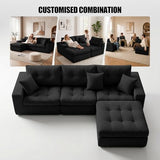 114" L-Sectional Couches for Living Room, Modular Sectional Sofa
