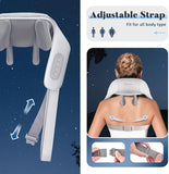 Cordless Neck and Shoulder Massager, Shiatsu Neck and Back Massager with Heat, 4D Deep Tissue Kneading Massage Pillow for Shoulder, Back, Leg Muscle Pain Relief, Valentine's Day Gifts for Women Men
