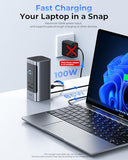 RayCue 15 in 1 Laptop Docking Station 3 Monitors, Triple 8K Display with 3 HDMI, 6 USB Ports, 5 Shortcut Button, Gigabit Ethernet
