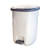 Garbage Can Hand Press Trash Bin for Kitchen Bedroom Office(Gris,Large)