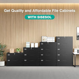 Horizontal Metal Filing Cabinets,Large Locked Wide Five Drawer File Cabinets for Office Home