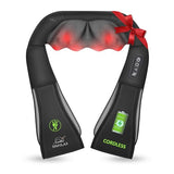 Snailax Cordless Massager - Shiatsu Neck and Shoulder Massager with Heat, FSA Eligible, Portable, Lumbar, Back Electric Massage Pillow, Christmas Gift