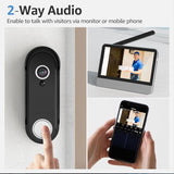Wireless Smart Video Doorbell System,7" Touchscreen Display,1080P Video Doorbell Camera with Motion Detection
