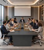 10FT Conference Table for 10 People, Large Rectangular Boardroom Meeting Table