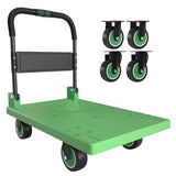 Push Cart, Folding Mobile Platform Trolley,Thickened and Reinforced, 360° Swivel Wheels, 35.4 “L x 23.6 ”W, 1323 lb
