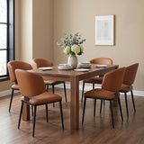 Dining Chairs Set of 6, Faux Leather Kitchen & Dining Chairs