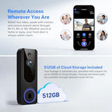 Wireless Doorbell Camera Video Monitor with Display 4.5" Screen Indoor Visual Base Station