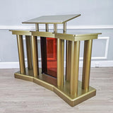 FixtureDisplays® 64 X 22.8 X 46" Large Church Pulpit, Deluxe Podium Lectern